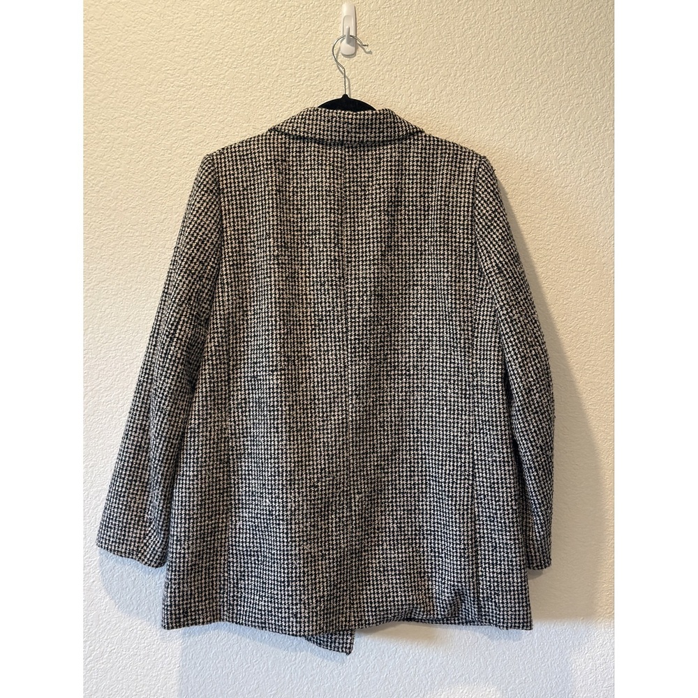 H&M Double-breasted Houndstooth Blazer - Black/Beige - L - Picture 3 of 4